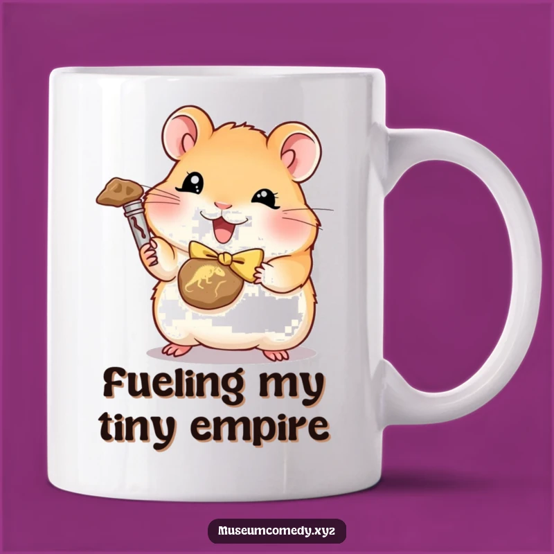 Funny Hamster Fossil Hunter Mug: Adorable Bowtie Hamster Gift