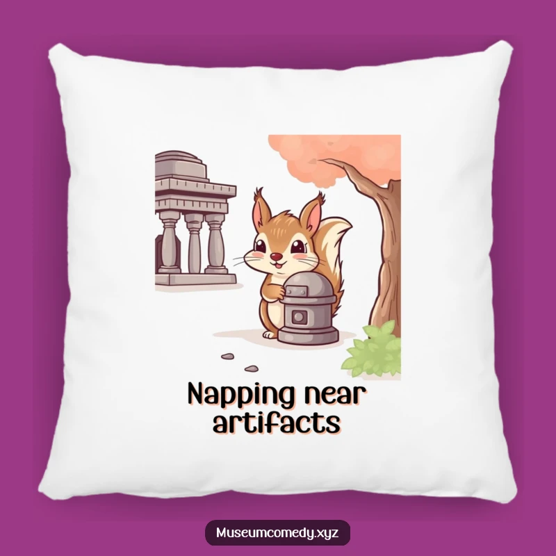 Funny Squirrel Artifact Pillow: Cozy History Snuggles, Soft & Funny Gift
