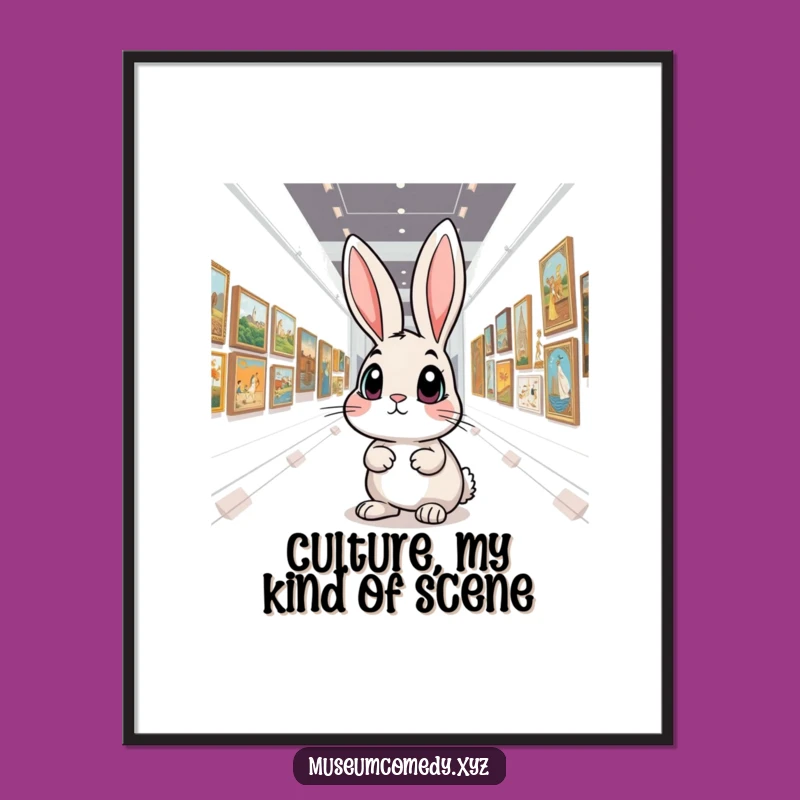 Funny Art Rabbit Digital Print: Instant Gallery Whimsy, A Downloadable Funny Art Gift