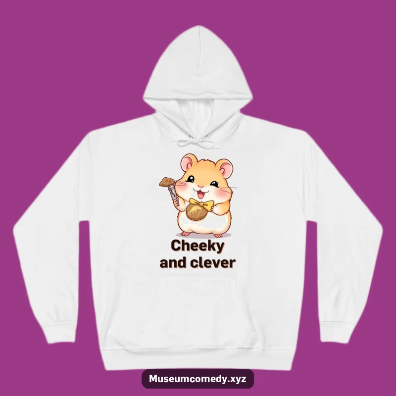 Cozy Funny Hamster Fossil Hunter Hoodie: Warm and Whimsical Comfort