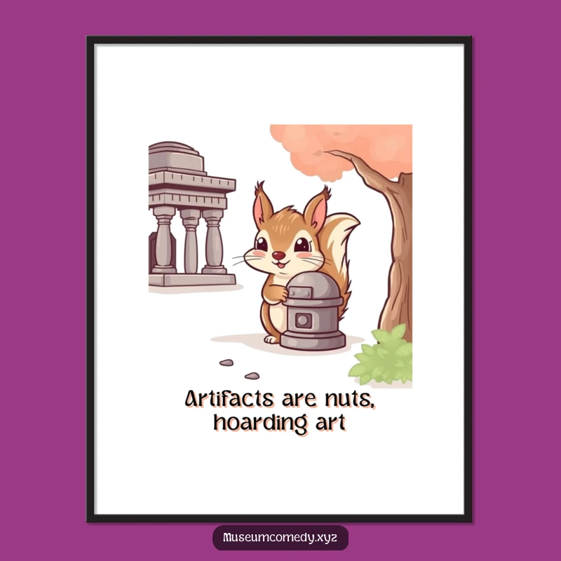 Funny Free Printable Wall Art: Cheeky Squirrel's Hidden View