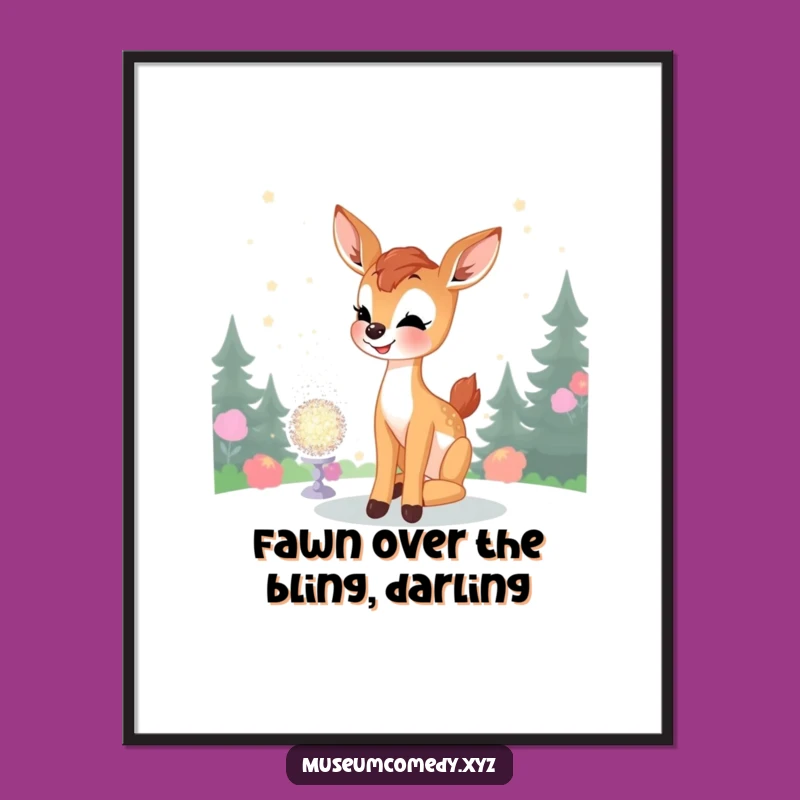 Funny Free Printable Wall Art: Joyful Fawn's Glitter Admiration