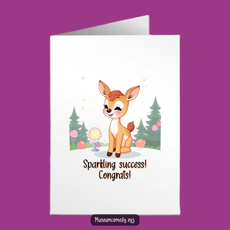 Free Printable Congrats Card: Fawn's Glittery Achievement