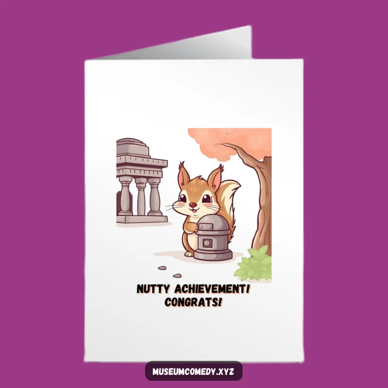 Free Printable Congrats Card: Squirrel's Historical Heads-Up