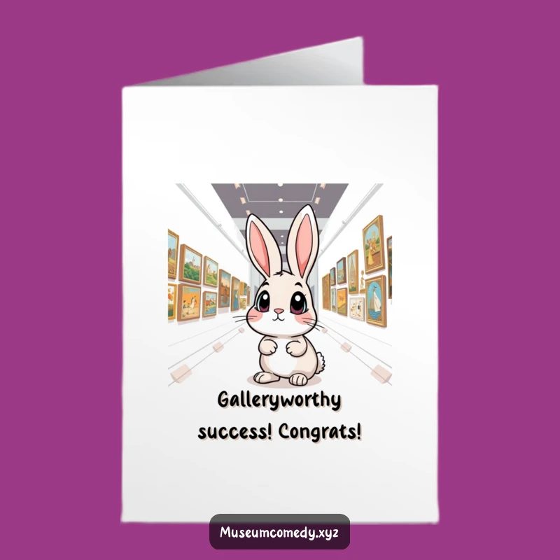 Free Printable Congratulations Card: Curious Rabbit Art Gallery Triumph