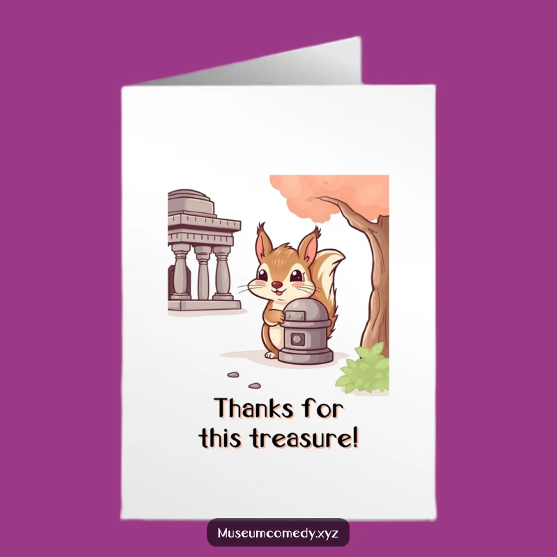 Free Printable Thank You Card: Squirrel's Gratitude from History