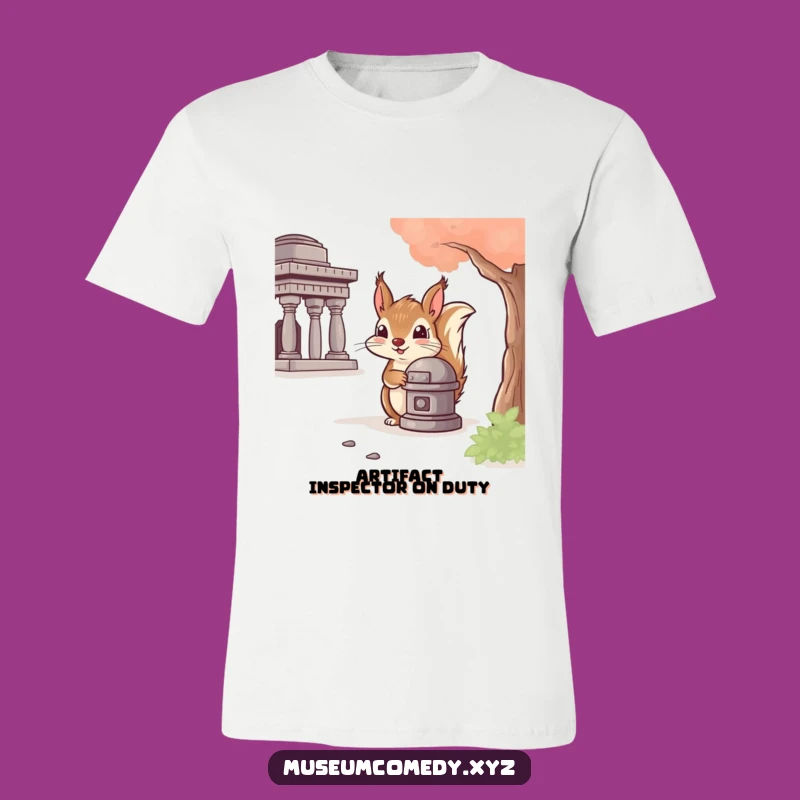 Funny Squirrel Artifact T-Shirt: Cheeky History Peek, Comfy & Funny Apparel