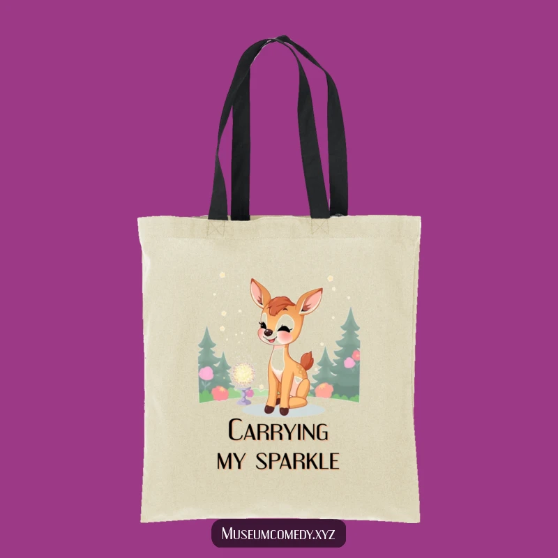 Funny Deer Fawn Tote Bag: Carry Joy & Sparkle, Chic & Funny Gift